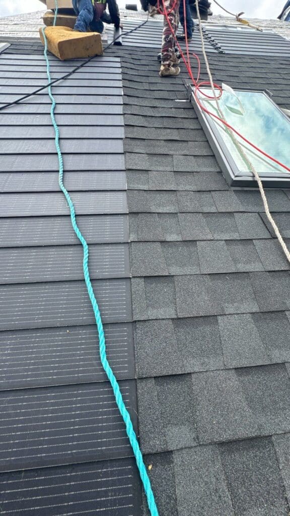 Innovative solar shingles providing clean energy and taking advantage of Michigan solar incentives.