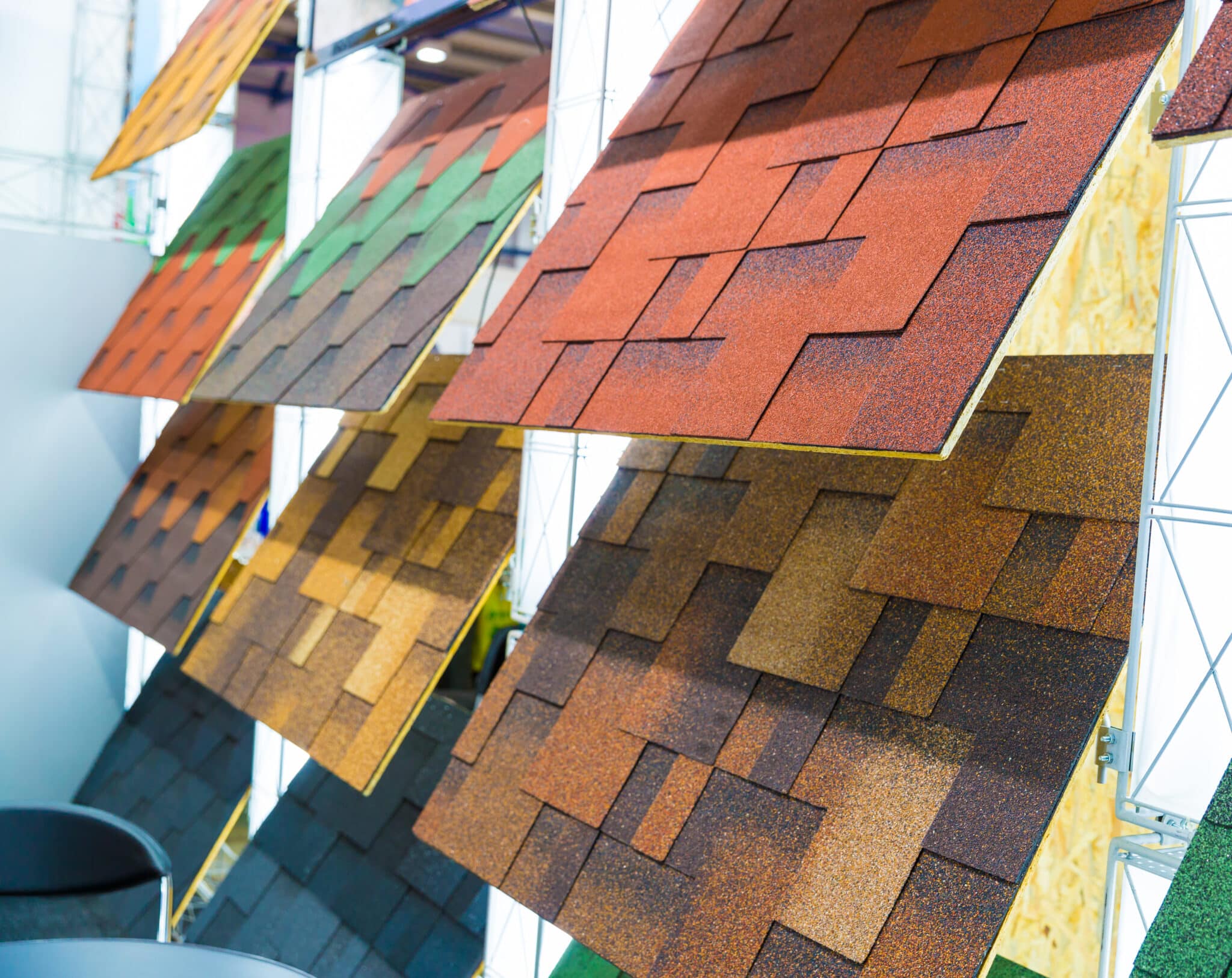 Samples to help chose the best color for roof shingles